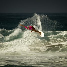 Sage Erickson on a wave in Oceanside, CA
