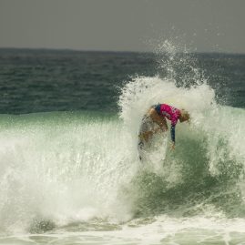 Tatiana Weston-Webb dropping down a wave
