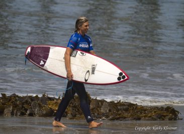 Sage Erickson after her heat at the 2017 Supergirl Pro