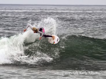 Laura Enever surfing at the US Open in Huntington Beach