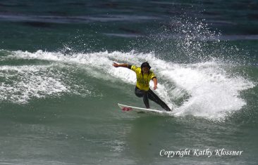 Alessa Quizon cuts back on a wave in San Diego