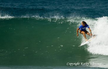 Paige Hareb surfing at the 2016 Supergirl Pro Contest