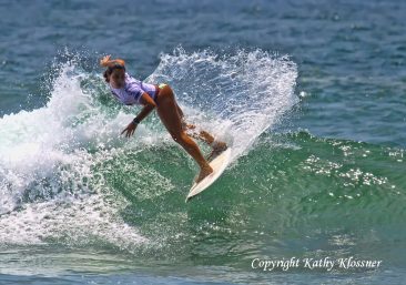 Johanne Defay snaps off a wave in Oceanside