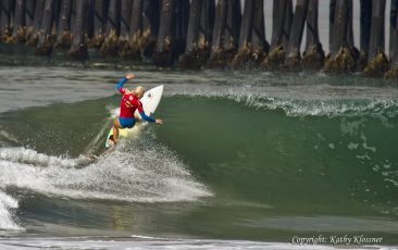 Tatiana Weston-Webb surfing in Oceanside.