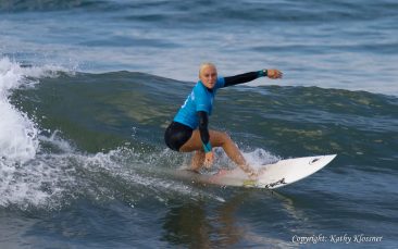Tatiana Weston-Webb surfing in California.