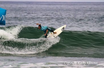 Malia Manuel surfing in California