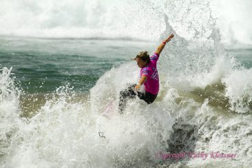 Coco Ho charging hard at a surf contest