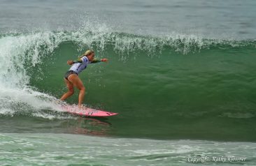 Felicity Palmateer surfing in Oceanside, CA.