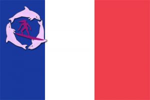 France flag with Surfer Girls Logo