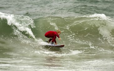 Little Surf Grom on a wave