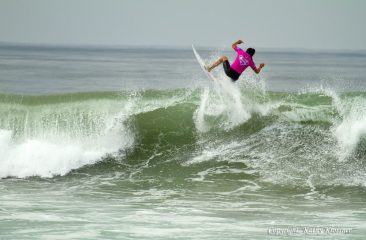 Silvana Lima getting major air in a rotation in her surf heat.