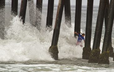 Courtney Conlogue Californian Surfer shooting the HB Pier